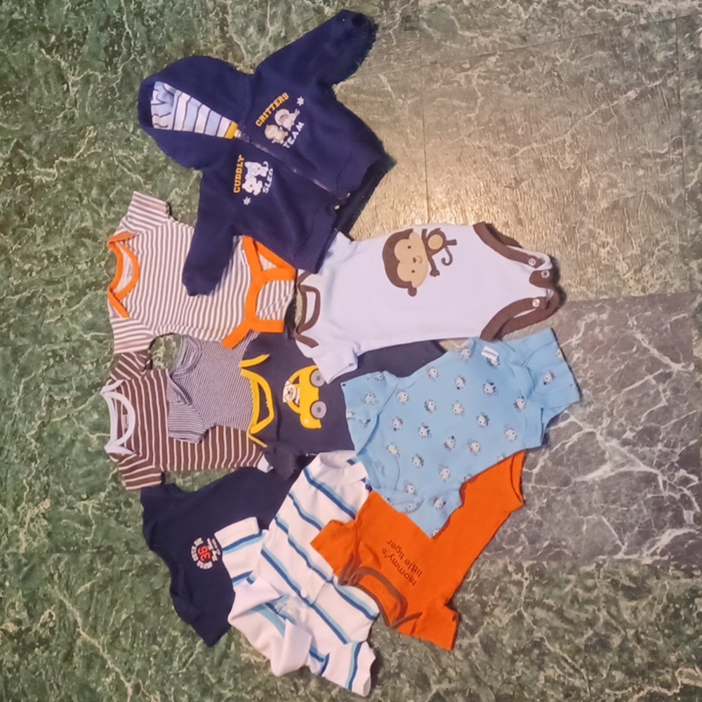 Baby boy newborn summer Lot 10 pc. Bodysuit